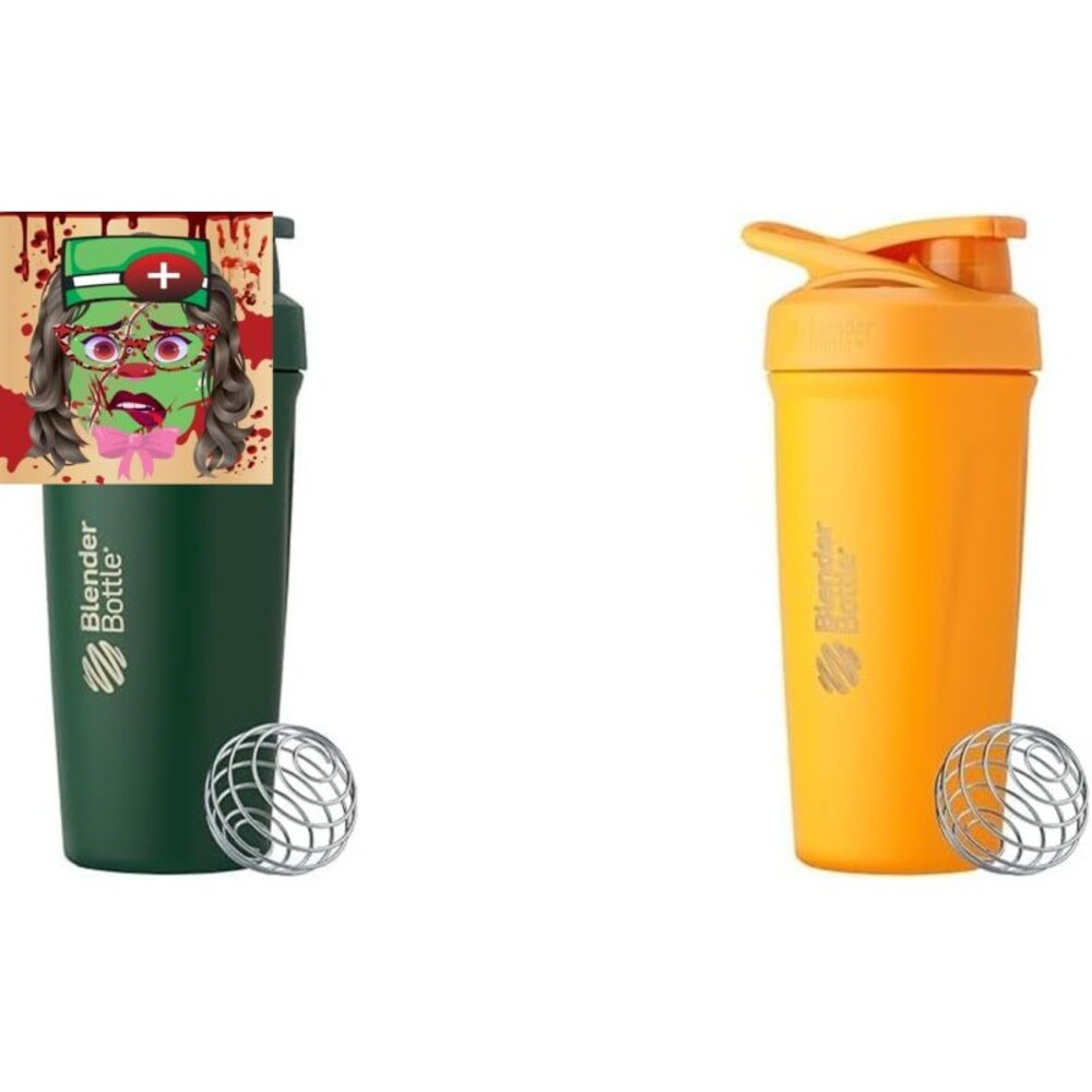 24oz Stainless Steel Shaker Cup w/ Wire Whisk - Forest & Mango - Blender Bottle